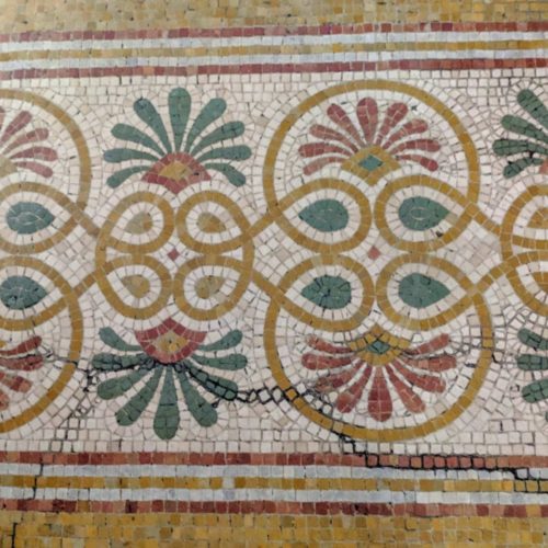 mosaic design on floor