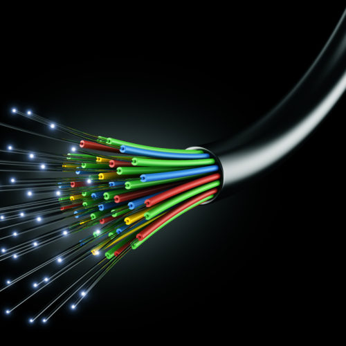 Graphic drawing of fiber optic cable