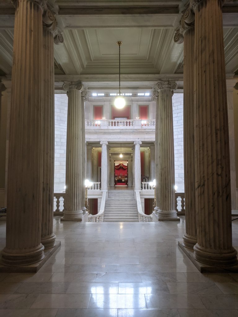 Hallway in Rhode Island Statehouse